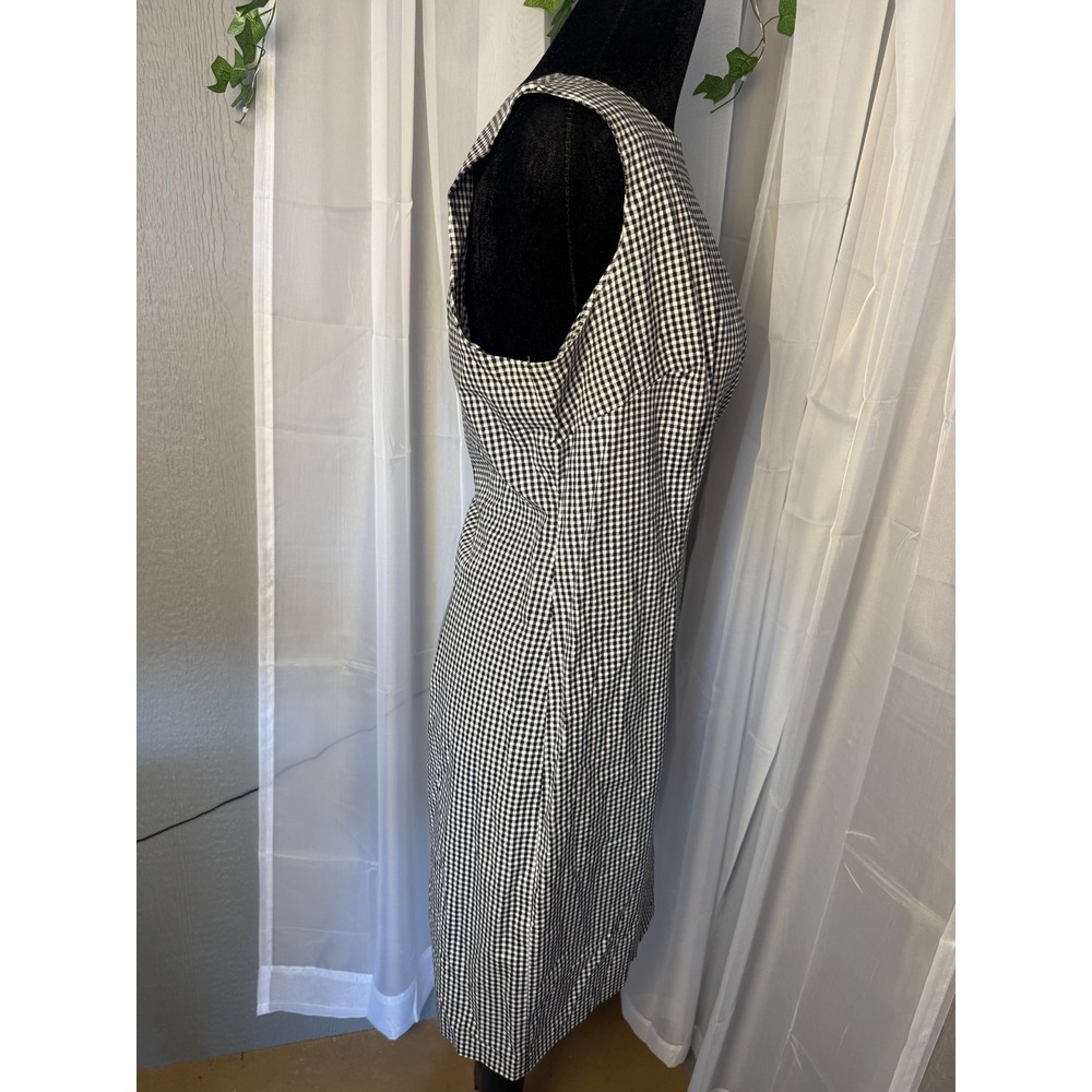 Vtg. Rabbit Designs Womens Black White Gingham Sheath Dress 16M Made in USA - Picture 5 of 12